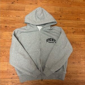 H&M Gray Zip-Up Hoodie Sweatshirt